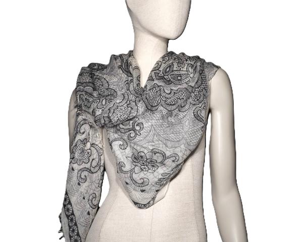 AHMADDY Kaschmir Schal grau